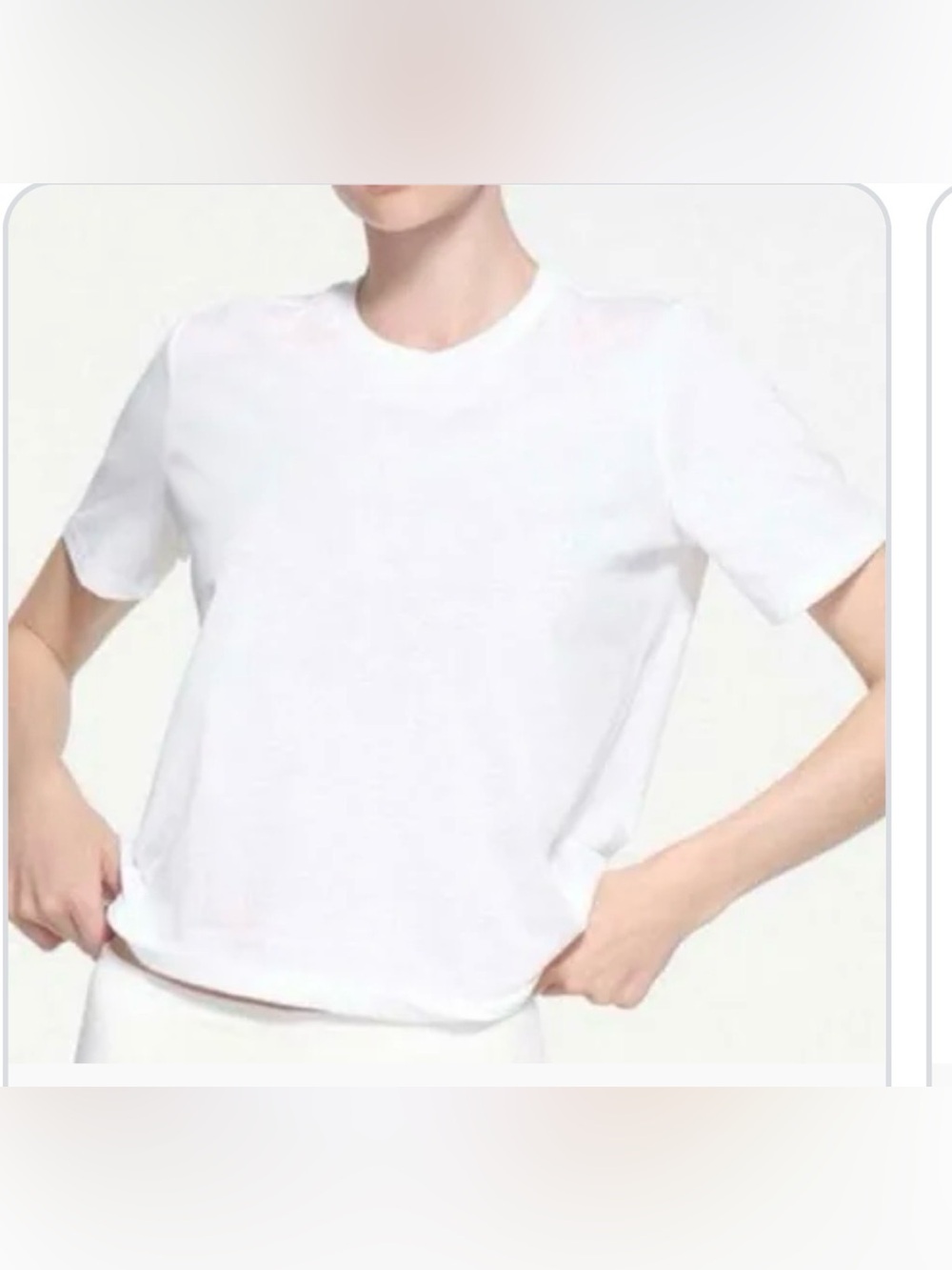SKIMS Relaxed T-Shirt in Snow White Size XXS